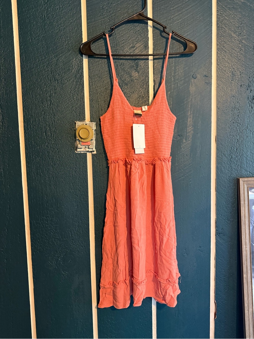 Roxy Coral Smocked Dress